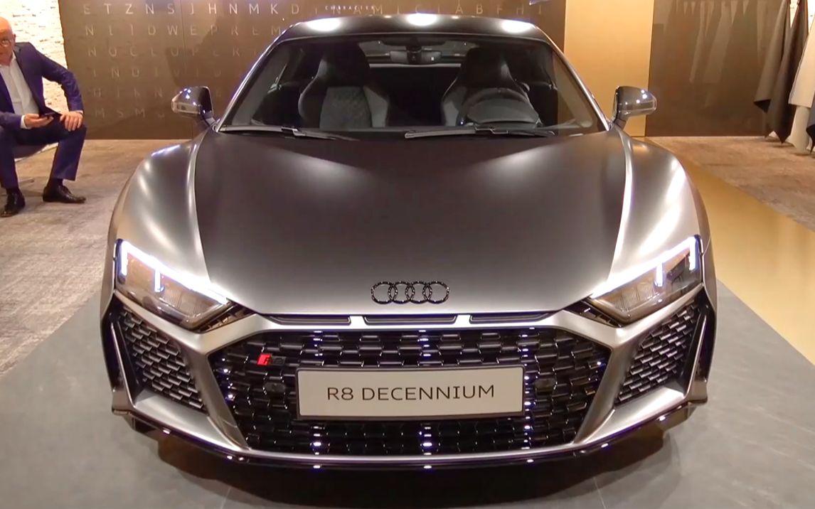 属于钢铁侠的超跑! 实拍2020款奥迪R8超级跑车, 星空灰太漂亮了